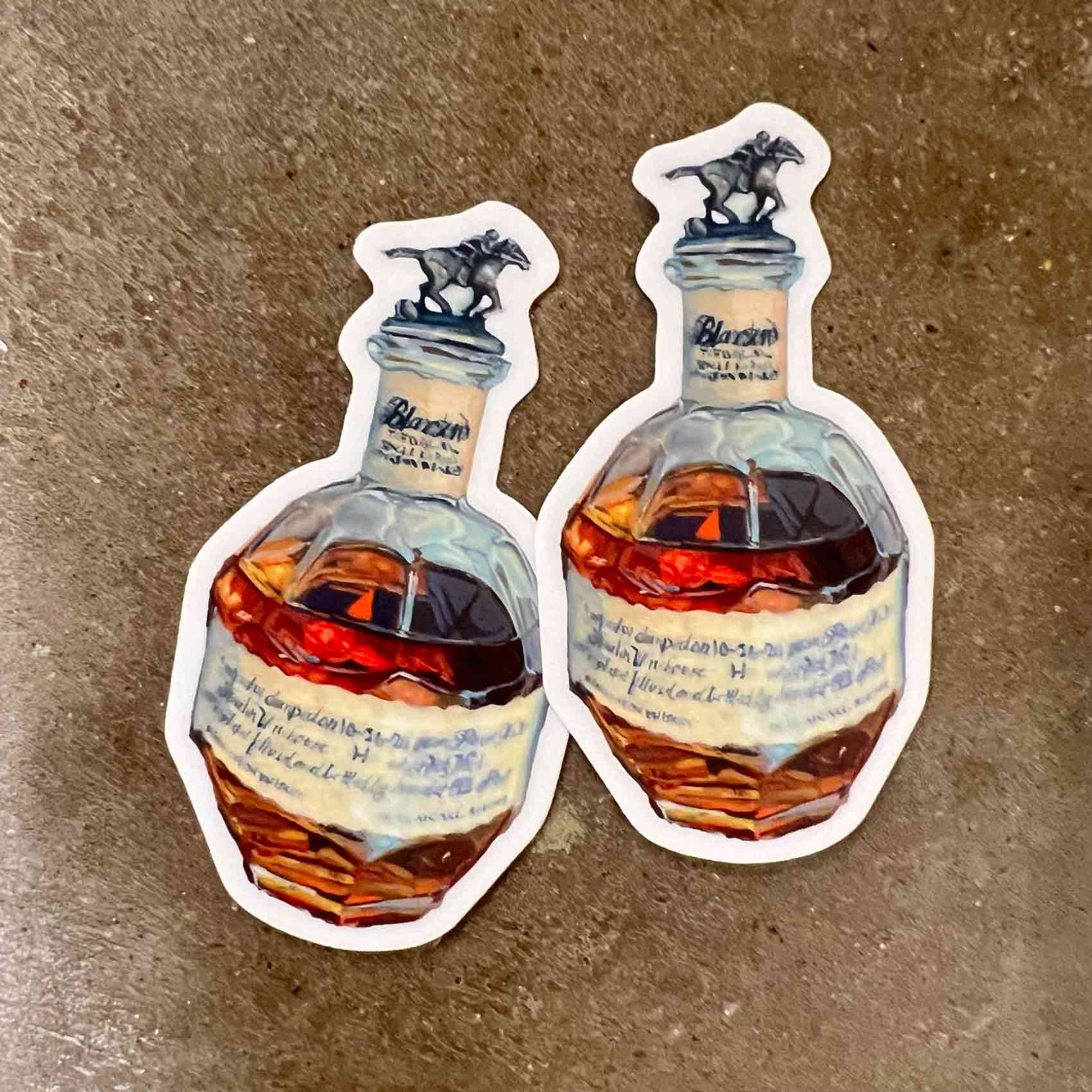 Blanton's Stickers of Whiskey Oil Painting for Whiskey Lovers, Pack of 2