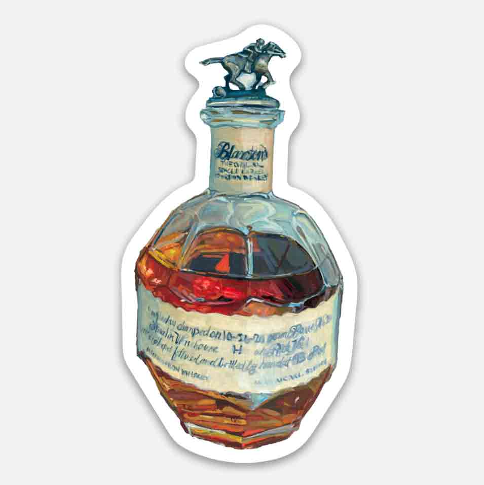 Blanton's Stickers of Whiskey Oil Painting for Whiskey Lovers, Pack of 2