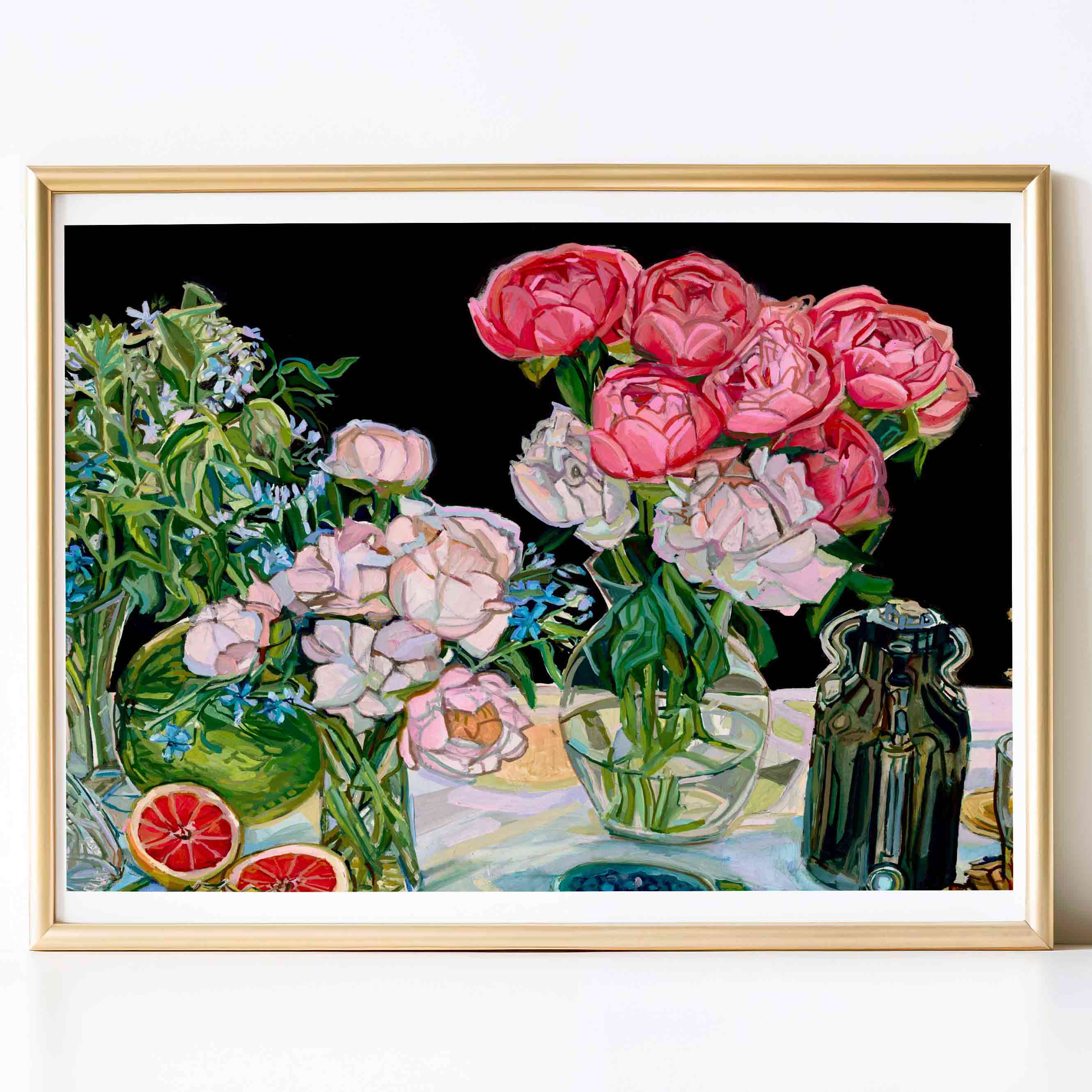 Pink-Peonies-Painting-in-Glass