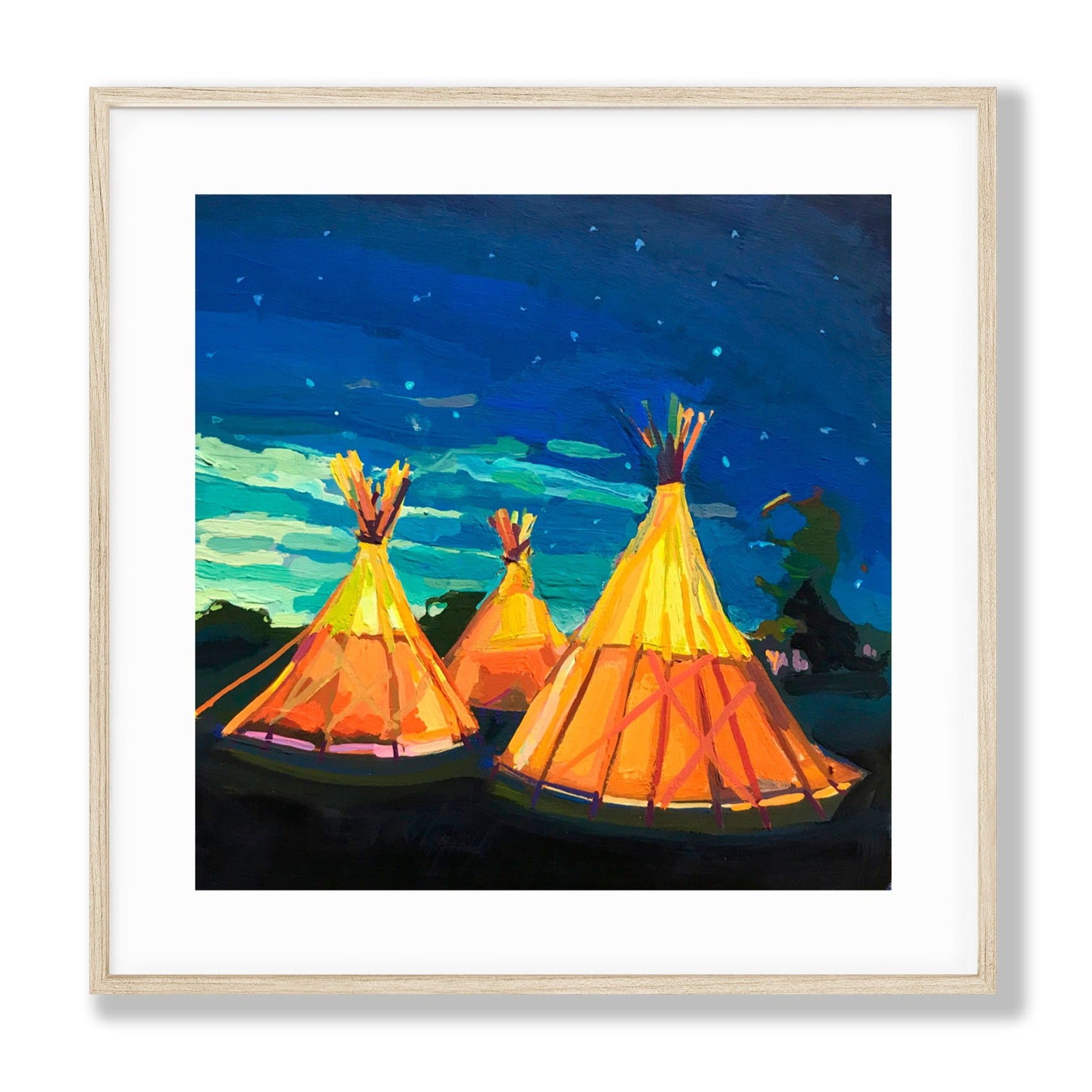 Teepee Art Print. El Cosmico, Marfa, Texas. West Texas Art.