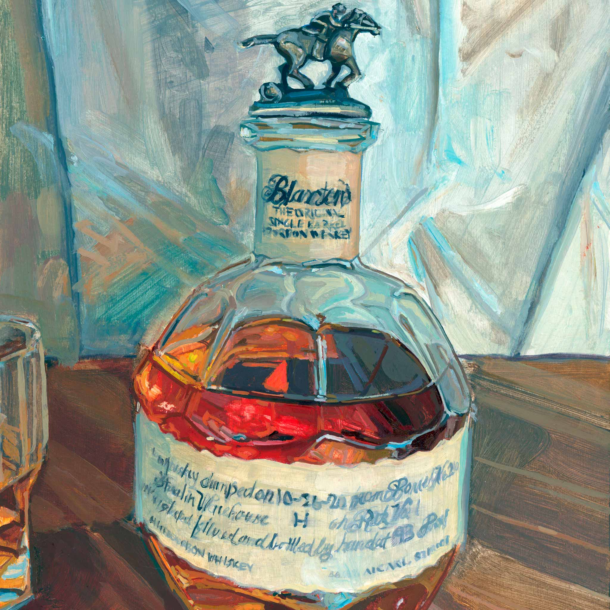 Blantons Whiskey Art Print Whiskey Collector Gift Original artwork