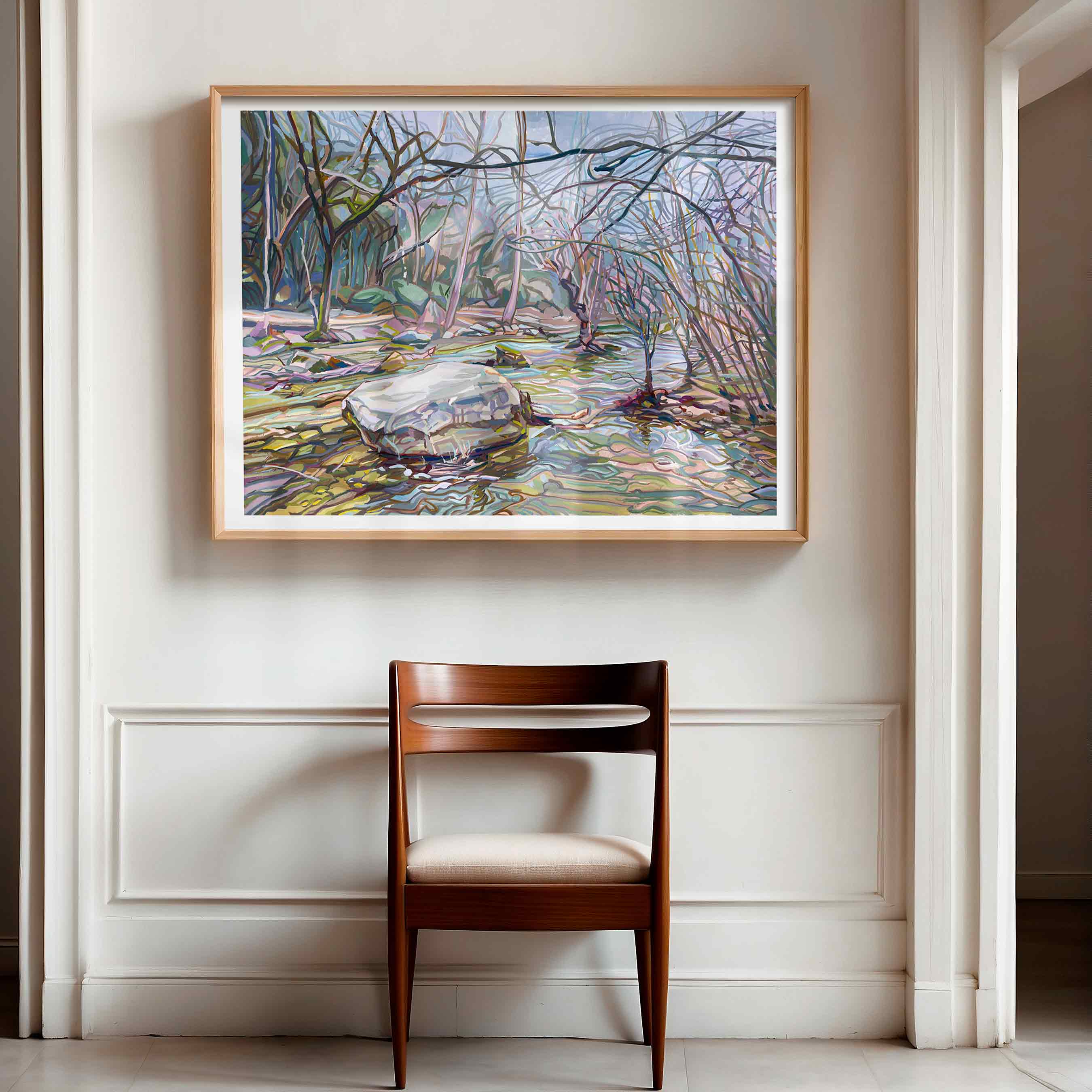 Barton Creek Greenbelt Gouache Painting, Austin, Texas Art, Archival Hand-Signed Print