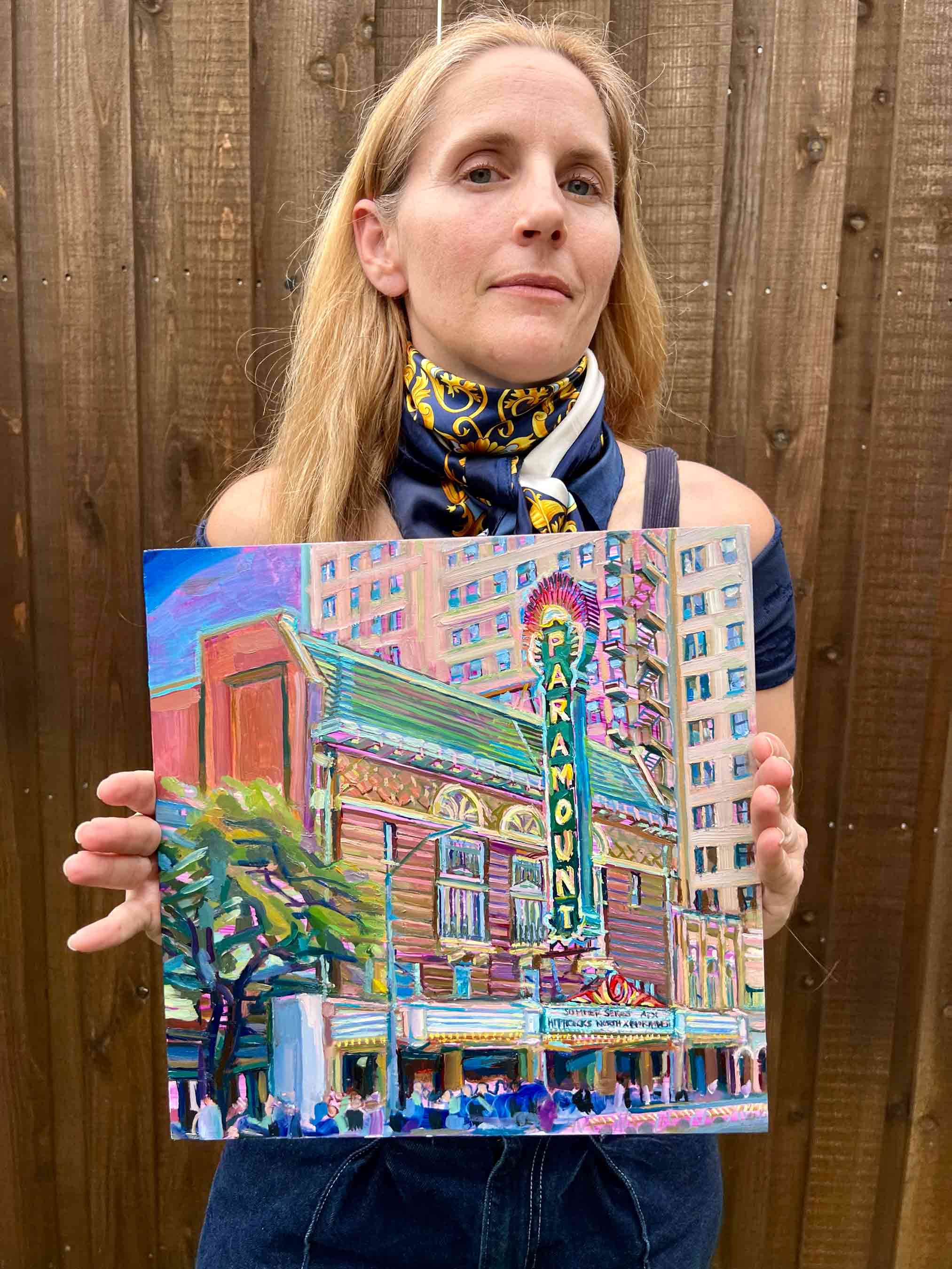 Austin Painting of Paramount Theater by Austin artist Courtney Holder