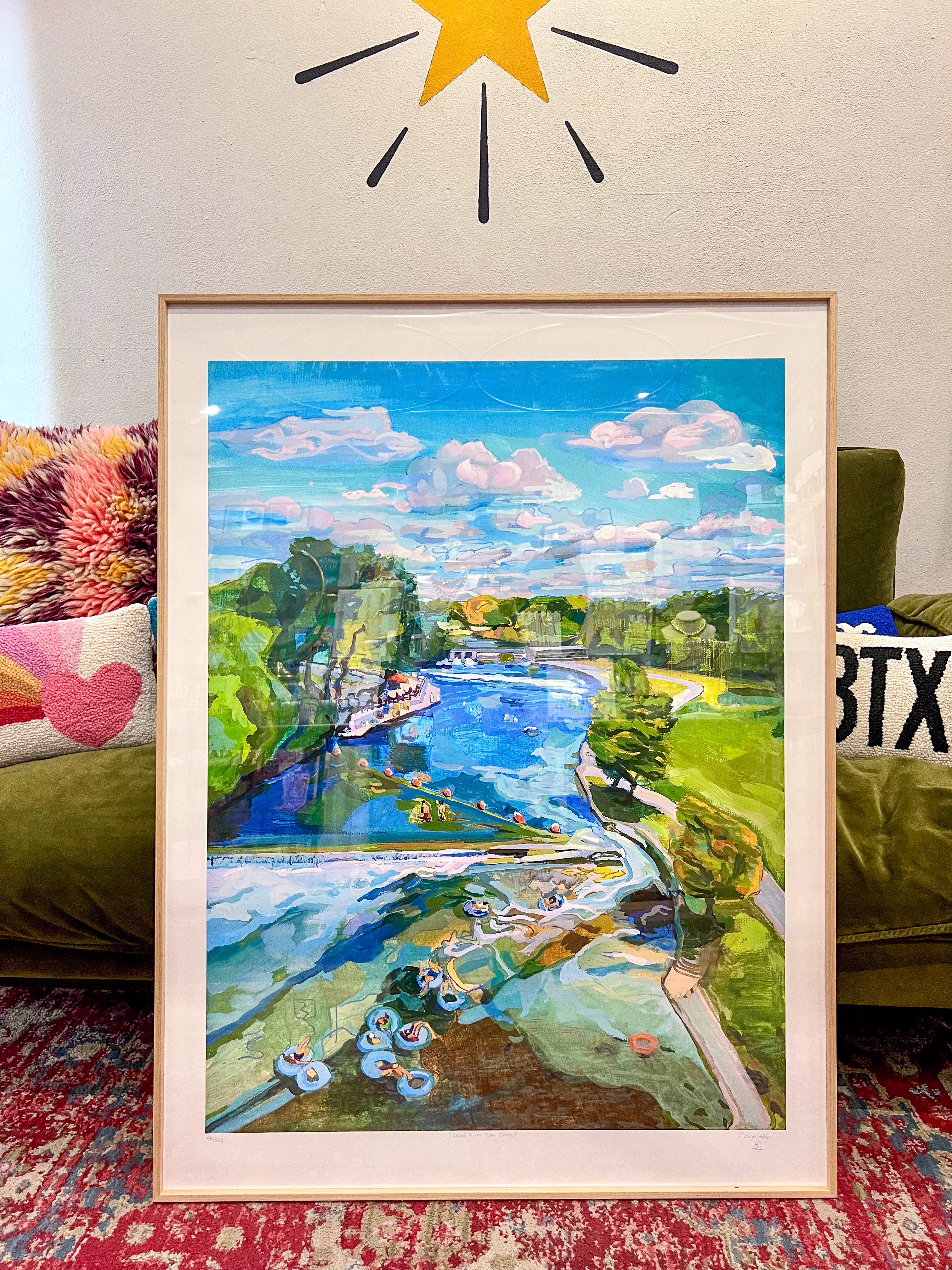 Comal River and Guadalupe River Paintings, 2 Extra Large Prints of New Braunfels, Texas- COURTNEY HOLDER- 2 hand-signed fine art prints