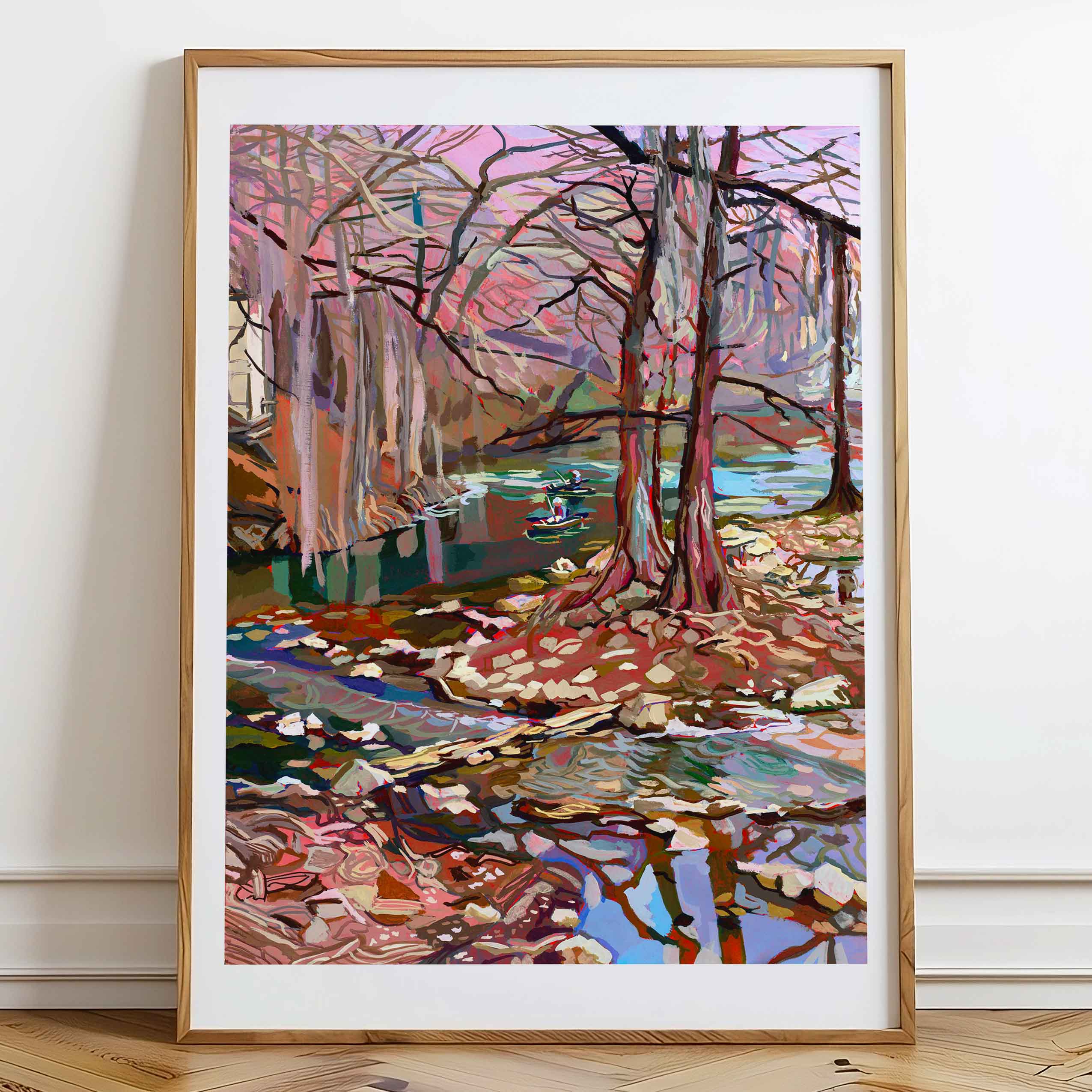 Comal River and Guadalupe River Paintings, 2 Extra Large Prints of New Braunfels, Texas- COURTNEY HOLDER- 2 hand-signed fine art prints