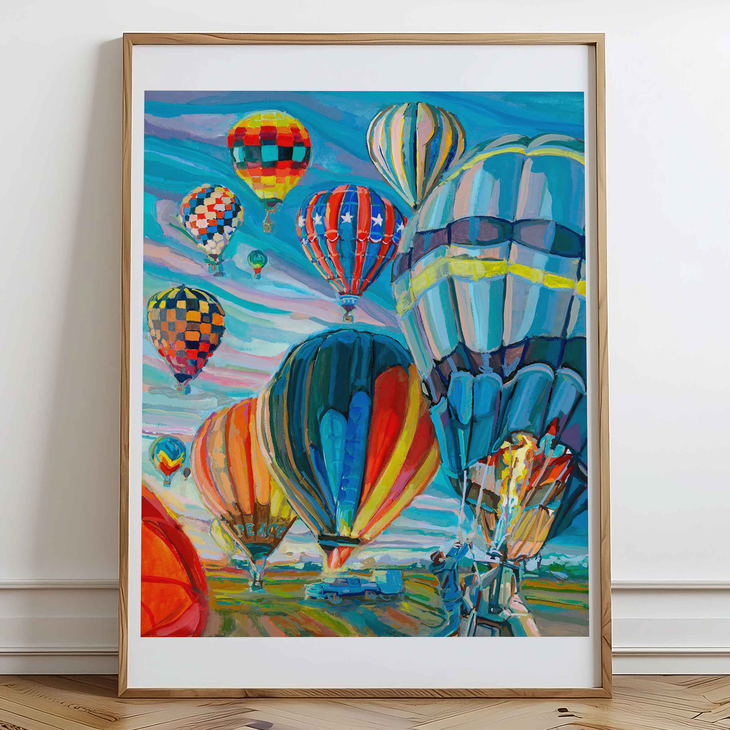Hot Air Balloon art print for Dallas Texas Gift Local Art