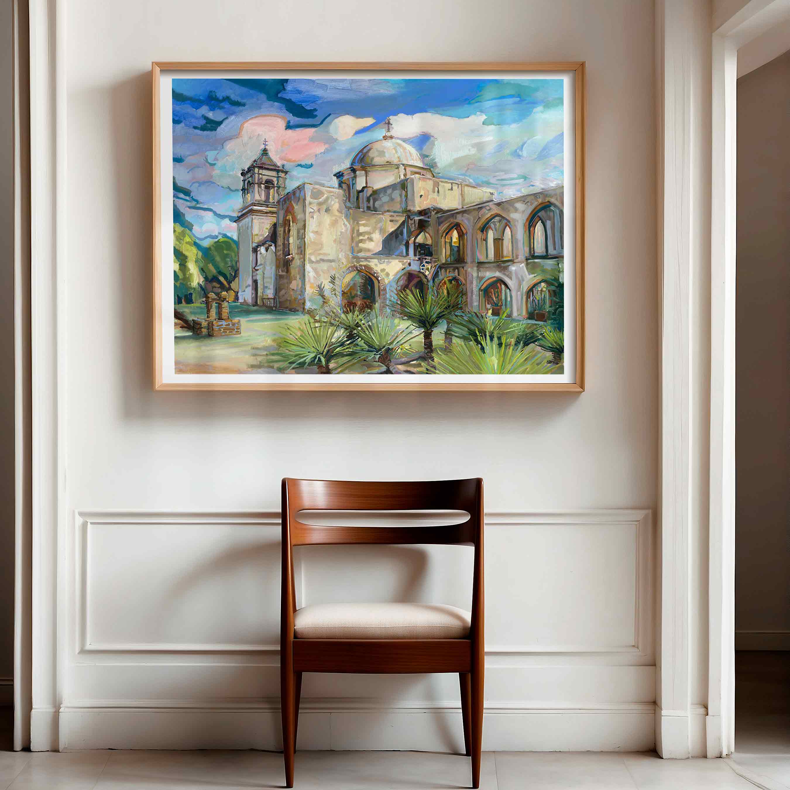Mission San Jose Oil Painting, San Antonio Texas Artwork, Limited-Edition Fine Art Print