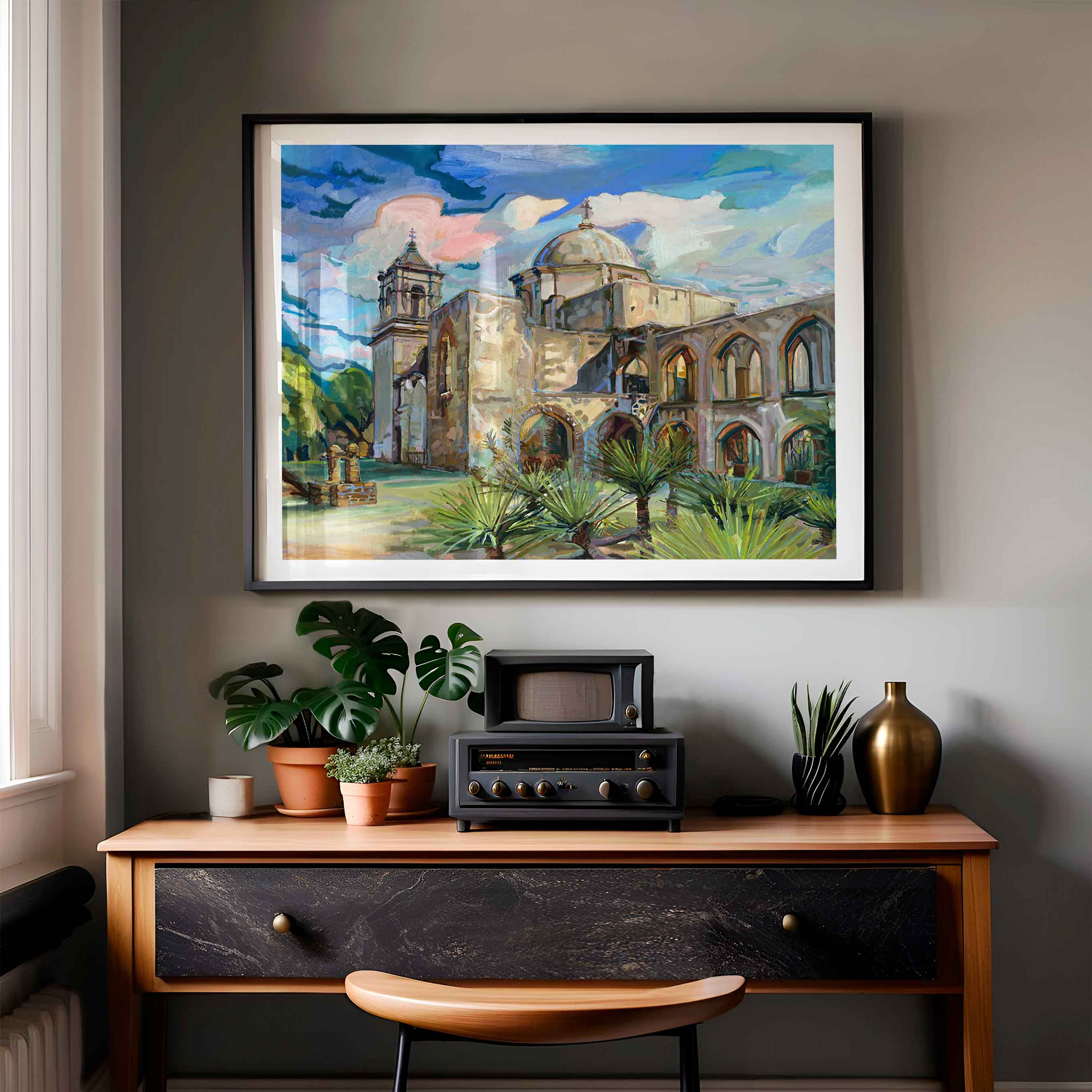 Mission San Jose Oil Painting, San Antonio Texas Artwork, Limited-Edition Fine Art Print