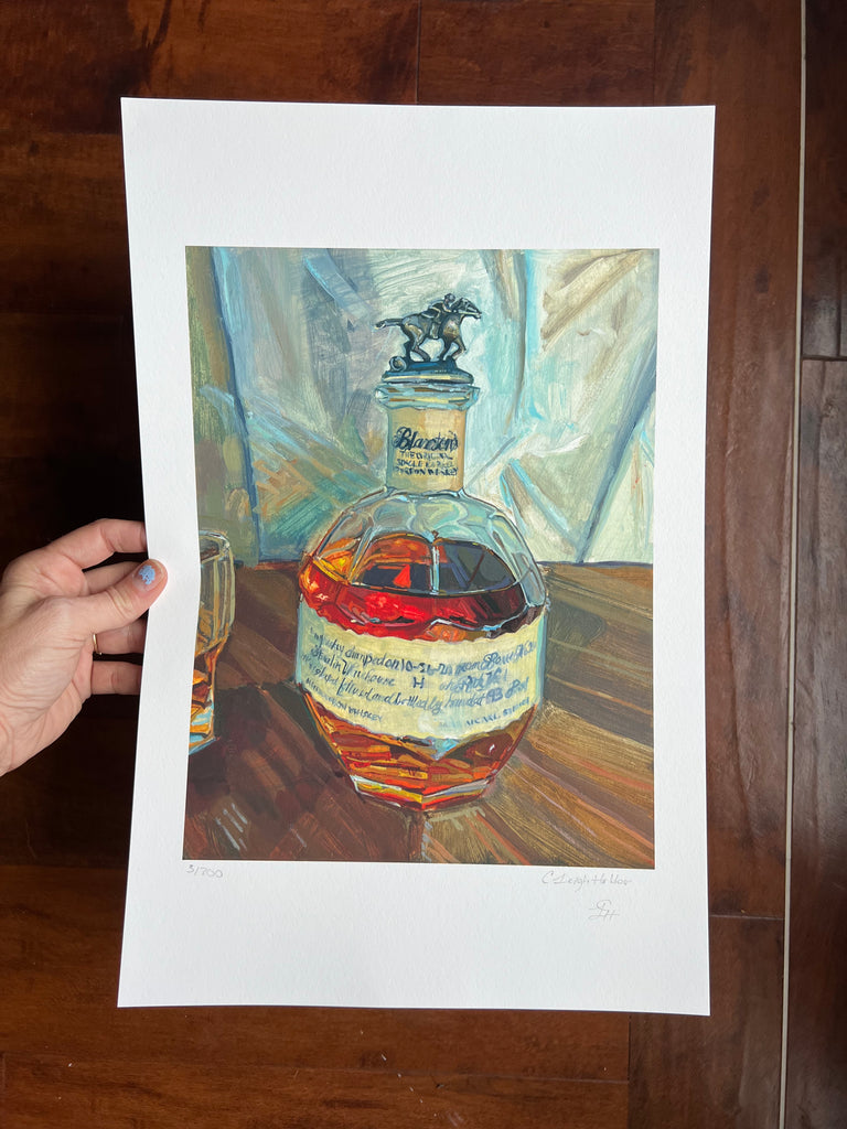 Blantons Bourbon Whiskey Art Print | Buffalo Trace Bourbon Art | Whiskey Collector Art Gift