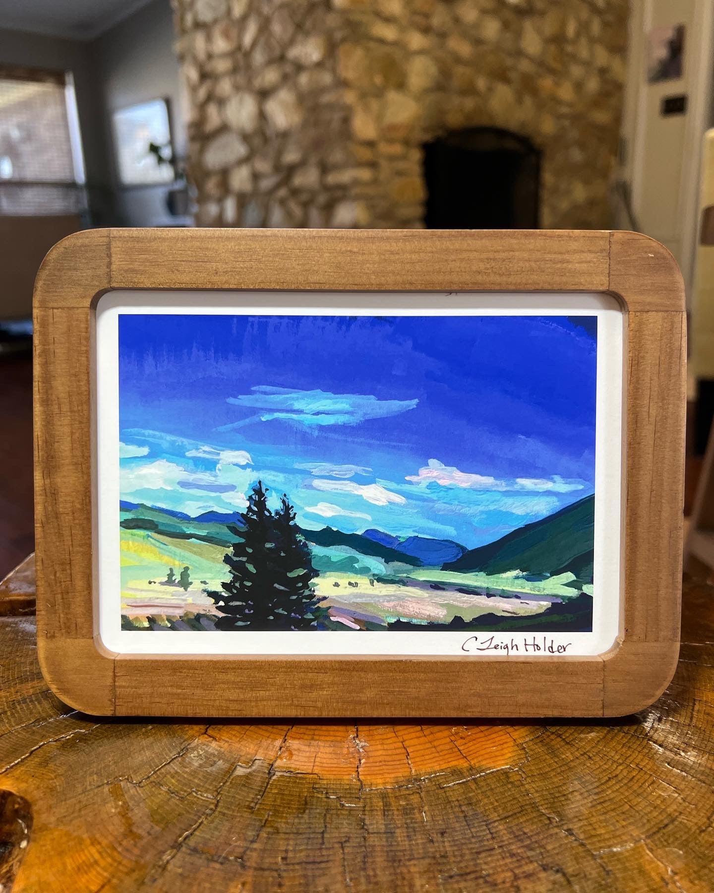 Colorado Mountains Art | Archival print of my original oil painting of Creede CO | 8" x 10" | Scenic Landscape | Pastel Colors | San Juan