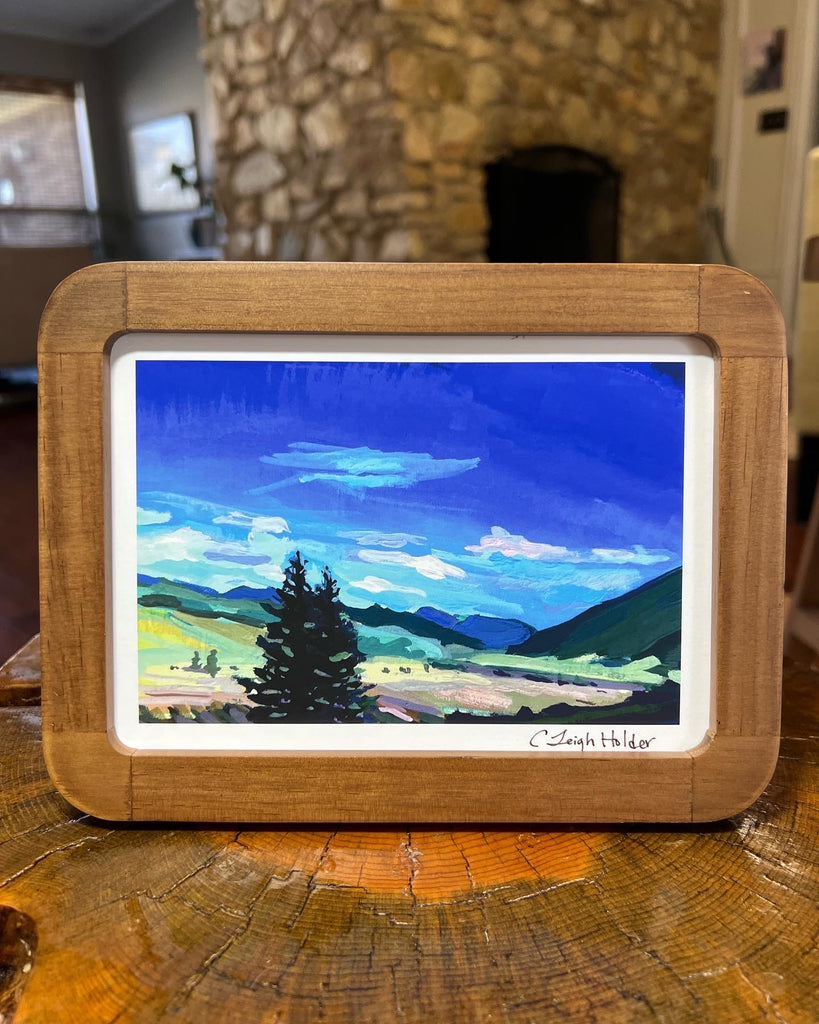 Colorado Mountains Art | Archival print of my original oil painting of Creede CO | 8" x 10" | Scenic Landscape | Pastel Colors | San Juan