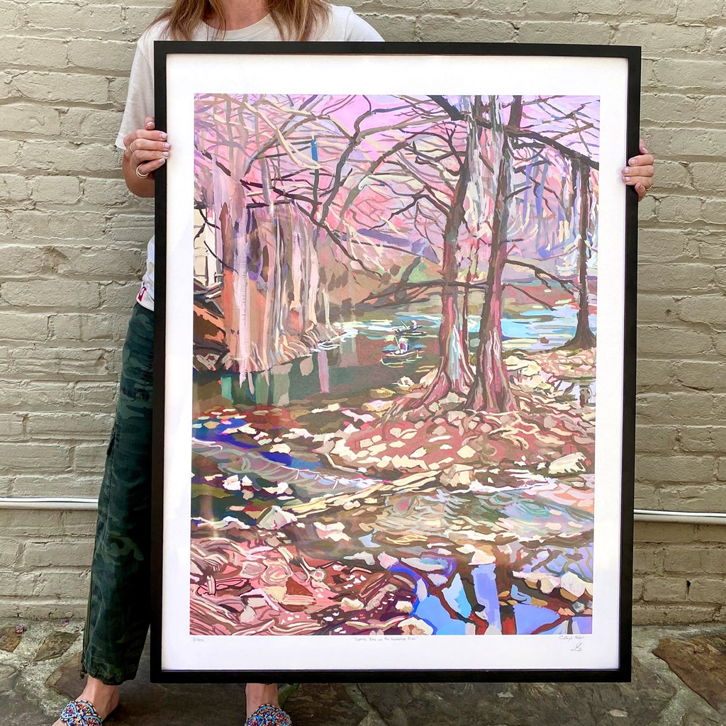 Cypress Trees on Guadalupe River Art Print. Hand-Signed Texas River Fine Art Print | 3 Size Options