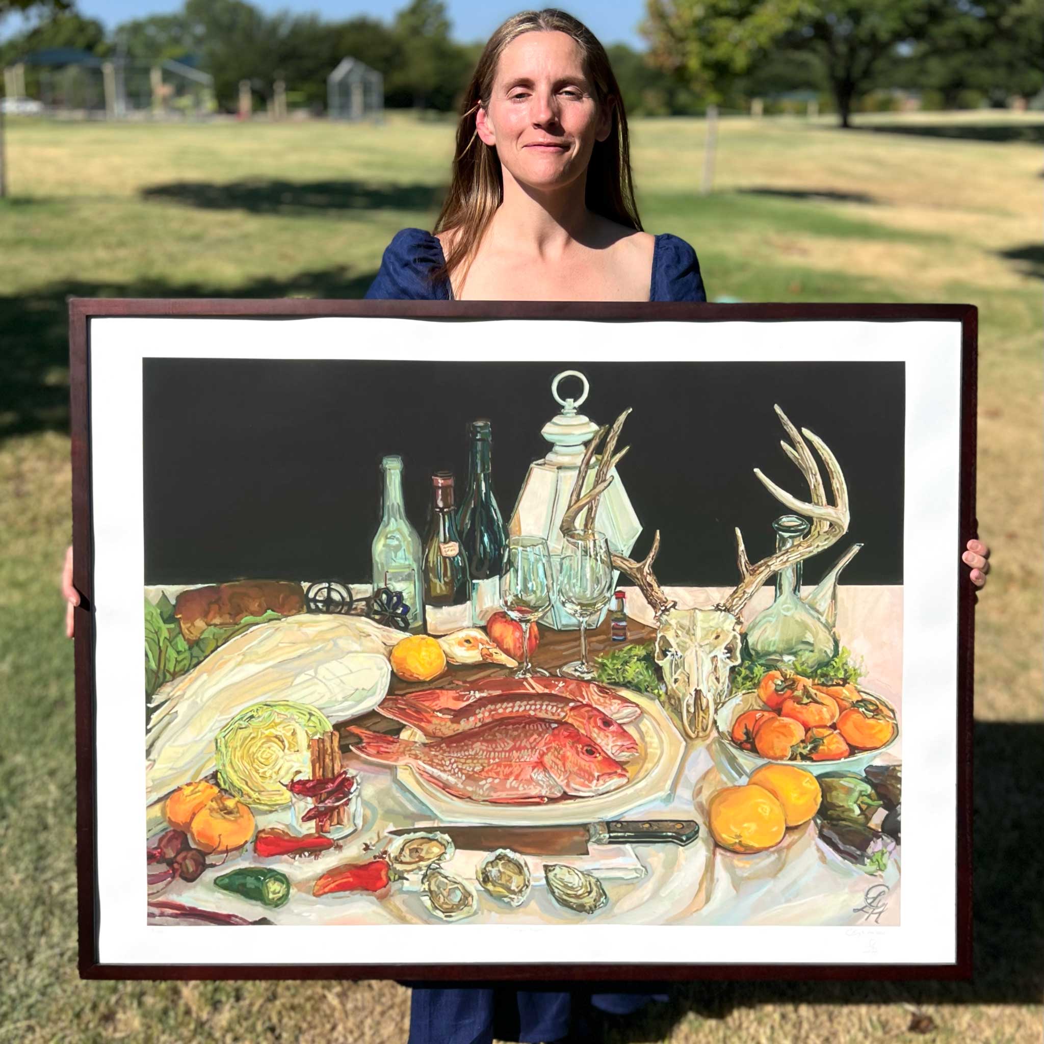 Lenoir x Courtney Holder, Austin Art Print of Foodie Still Life Oil Painting, Limited-Edition Archival Print