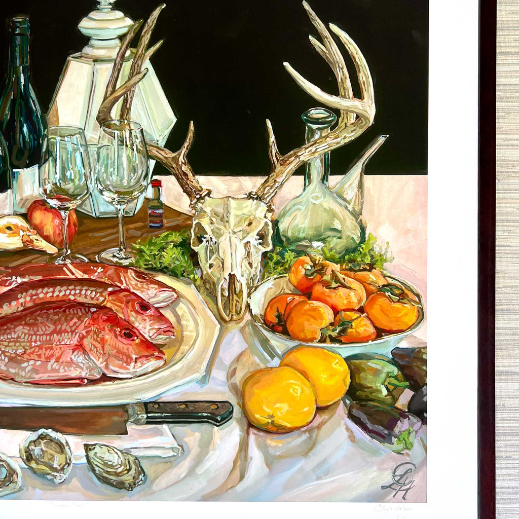 Lenoir x Courtney Holder, Austin Art Print of Foodie Still Life Oil Painting, Limited-Edition Archival Print