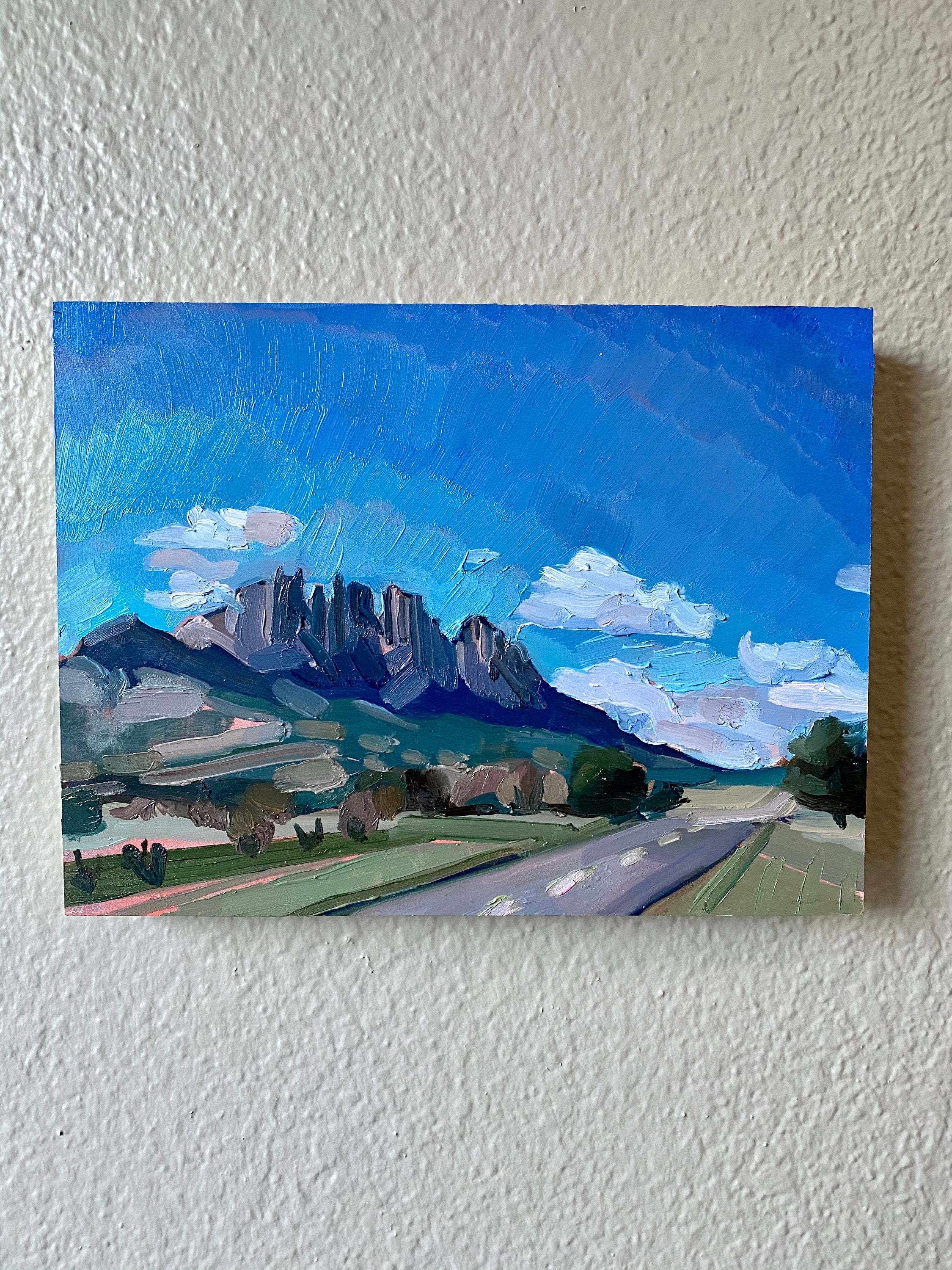 Original West Texas Oil Painting | Davis Mountains | Texas Landscape Painting | Chihuahuan Desert | Small Scenic Mountain Landscape