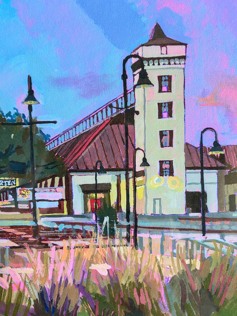 Large Wurstfest New Braunfels Art Print | 30x40 | Biergarten | Austin Wall Art | Texas Art