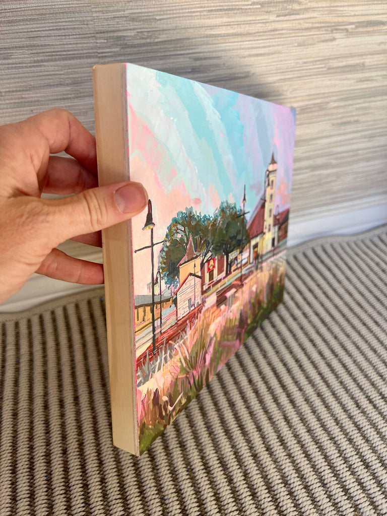 New Braunfels Biergarten Original Painting |  Wurstfest