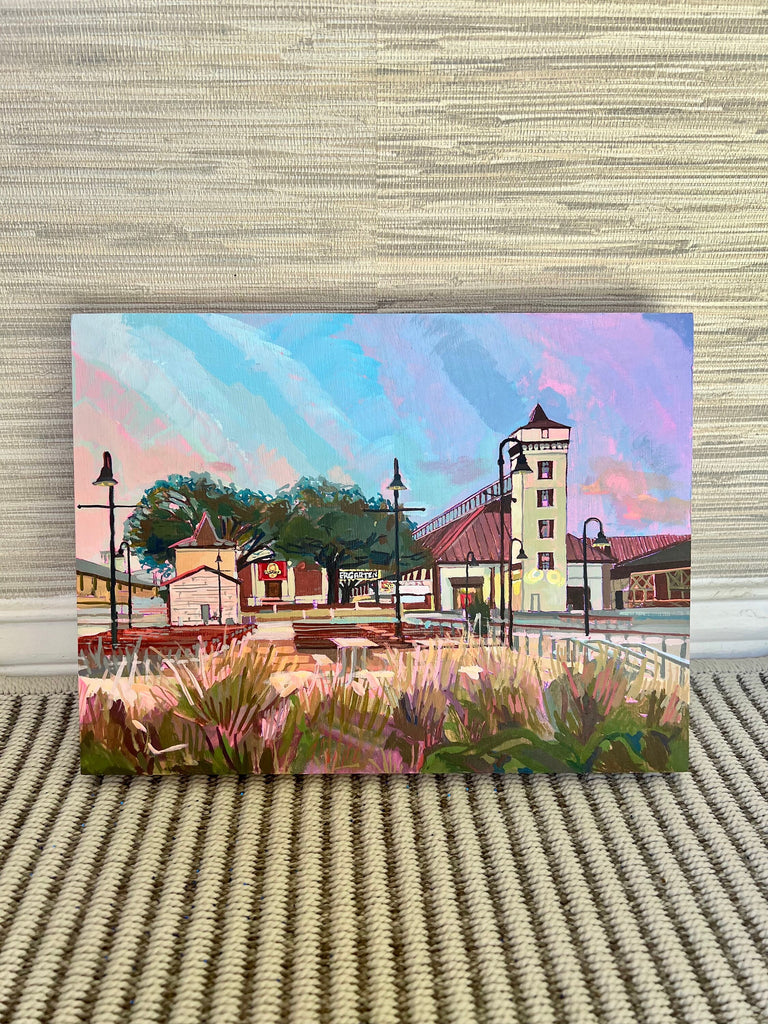 New Braunfels Biergarten Original Painting |  Wurstfest