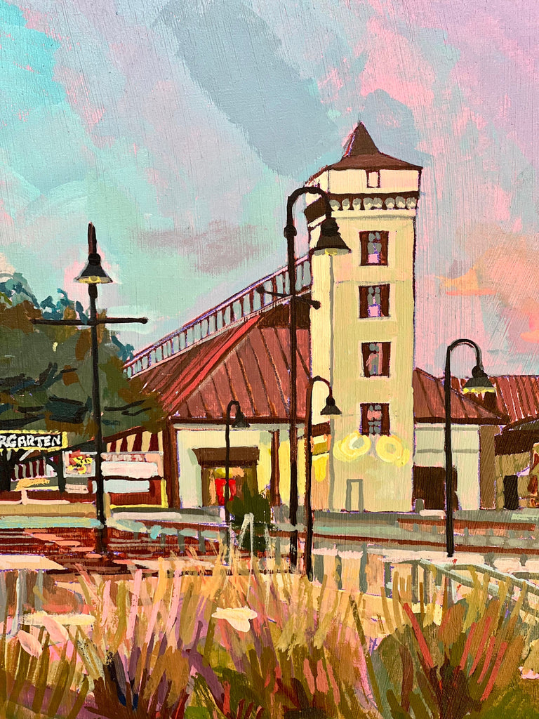 New Braunfels Biergarten Original Painting |  Wurstfest